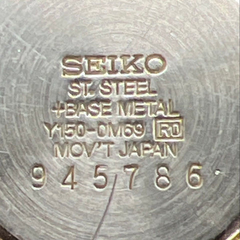 Vintage Seiko Women's Gold Tone Bracelet Dress Watch Y150-0M69 Quartz