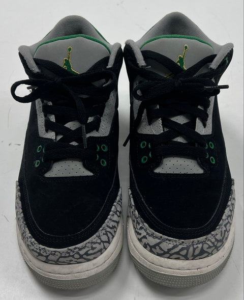 Nike Air Jordan 3 Retro Pine Green Black Cement Grey Youth GS Size 6.5Y