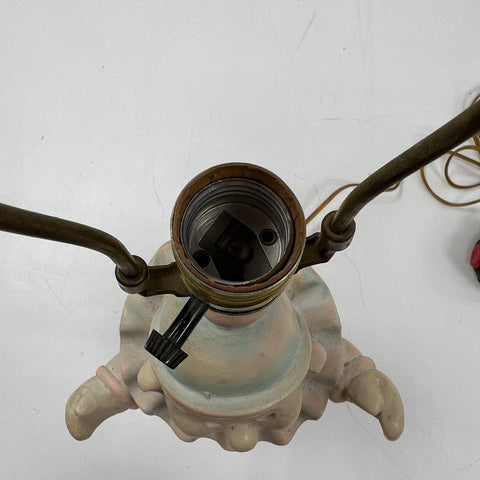 Vintage Clown Jack-in-the-box Table Lamp Cast Resin 24 Inch Tall Tested Works