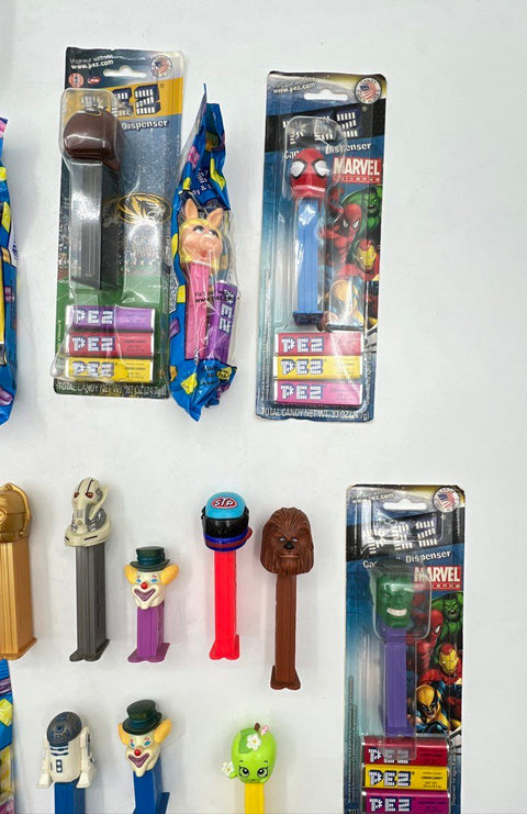Pez Dispenser Lot 25 Pieces Star Wars Marvel KISS Bee Movie Mixed Collection