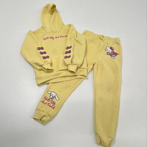 Sanrio Girls Hello Kitty & Friends Yellow Hoodie Sweatpants Set My Melody Sz 6