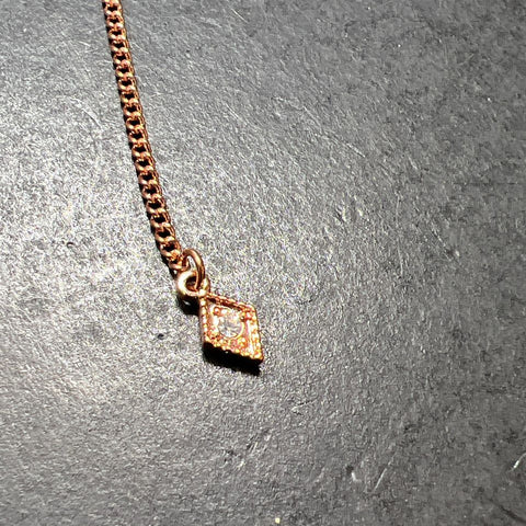 Luv AJ Rose Gold Tone Y-Drop Necklace NWT