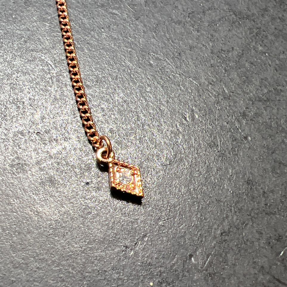 Luv AJ Rose Gold Tone Y-Drop Necklace NWT