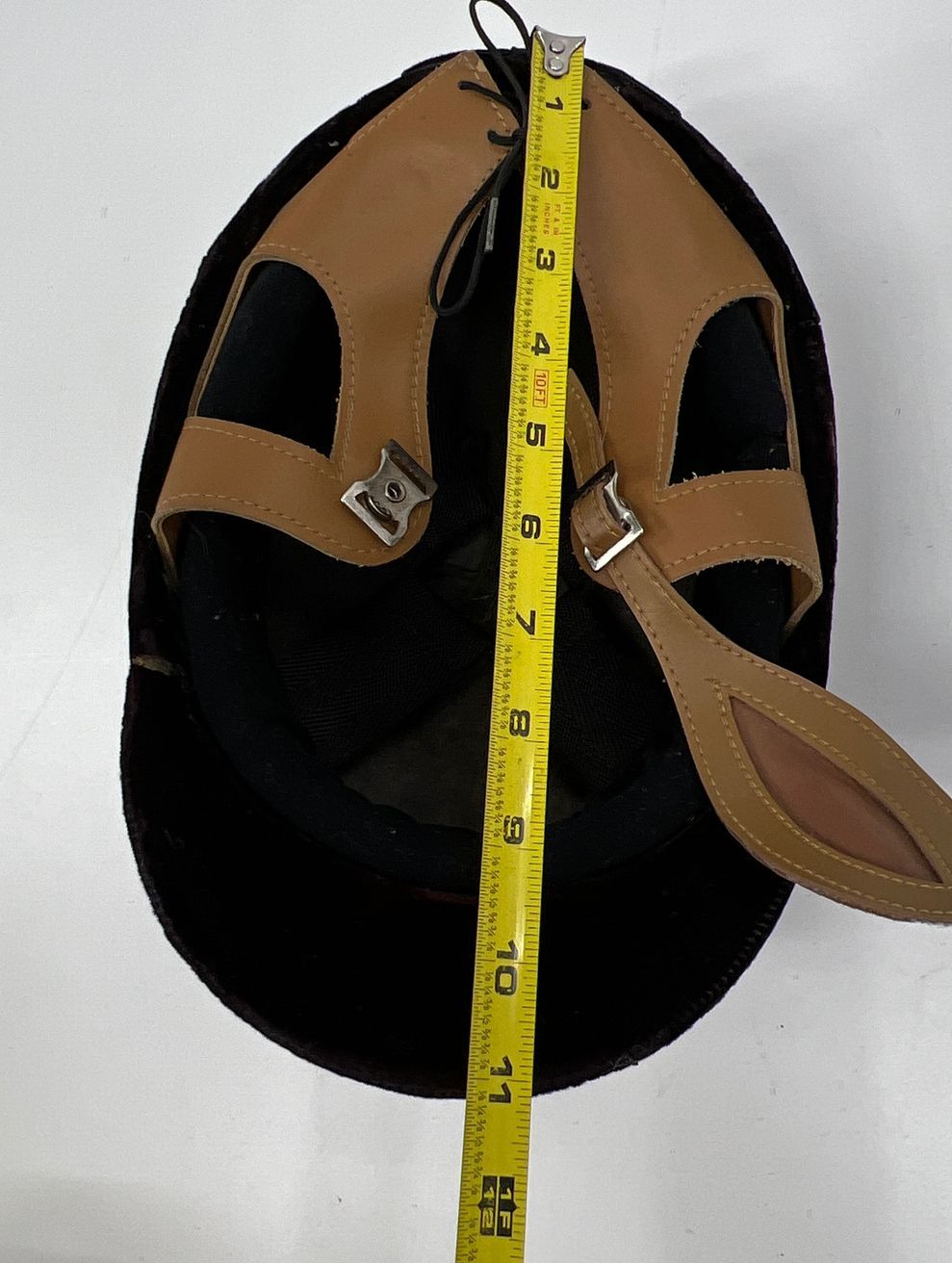 Vintage Women's Unbranded Black Velvet Equestrian Riding Helmet with Strap