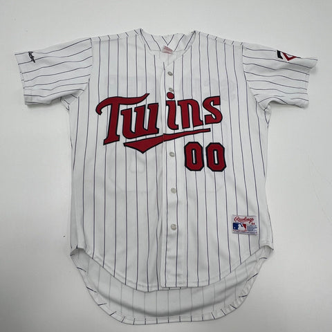 Vintage Rawlings Minnesota Twins MLB Jersey Stitched Pinstripe Schuster 00 Sz 44