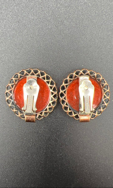 Vintage Renoir Matisse Copper Jewelry Bracelet Earrings Lot of 4 Pieces