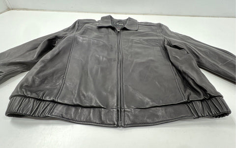Dockers Premium Men's Black New Zealand Lambskin Leather Quilted Jacket Sz XXL