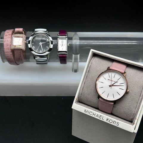 Michael Kors Coach Isaac Mizrahi Designer Womens Watch Lot of 4 Padlock Round