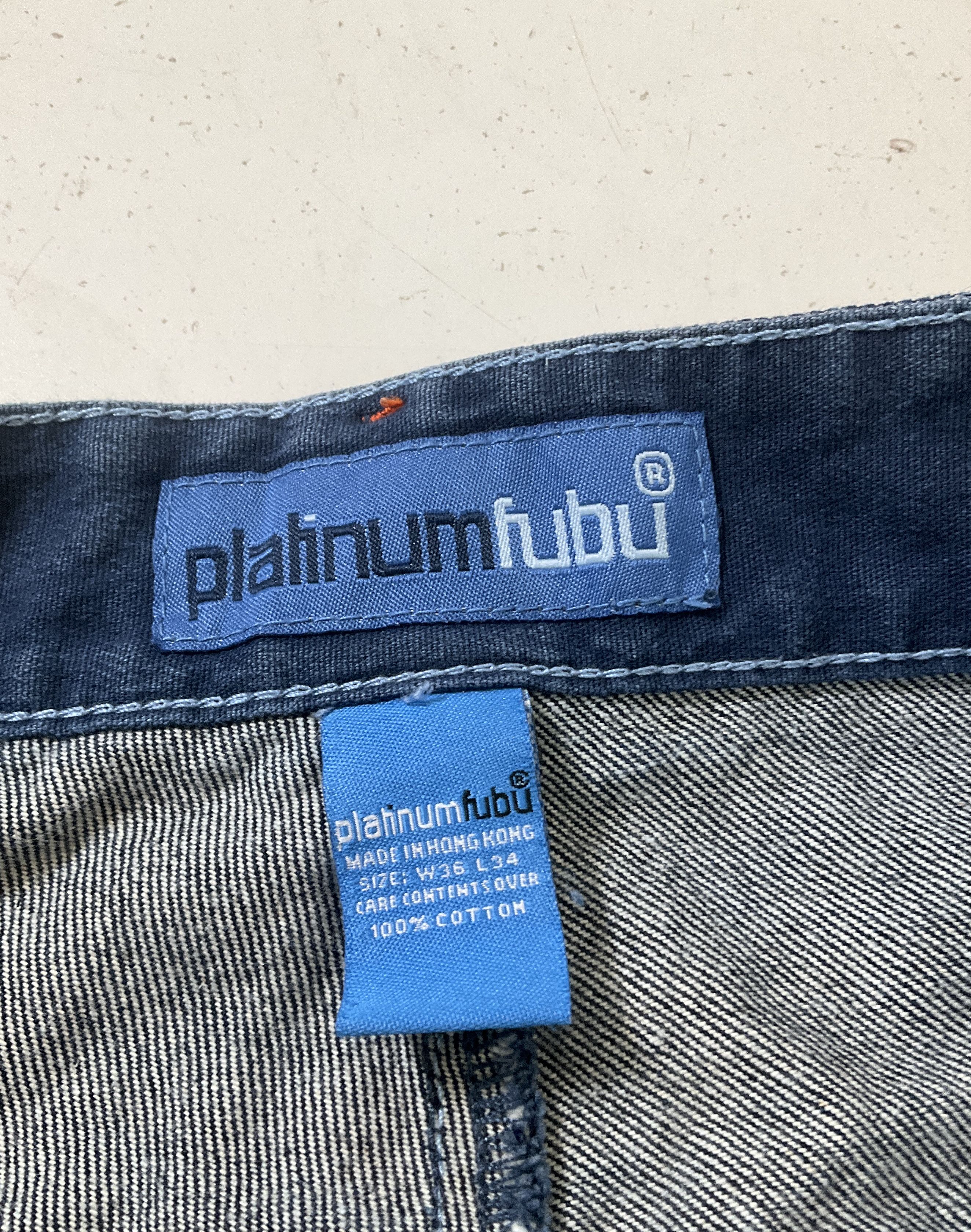 Platinum Fubu Men's Dark & Light Wash Jeans Sz 36x34 Vintage Hip Hop Streetwear