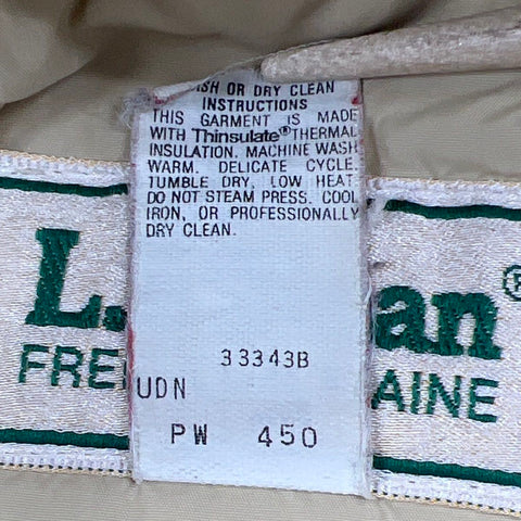 Vintage 80s LL Bean Thinsulate Insulated Hooded Parka Coat Made in USA Sz L