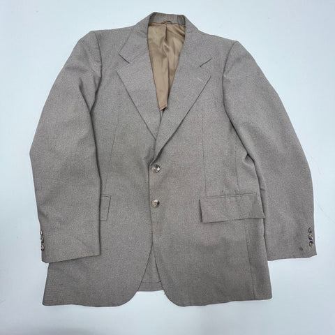 Vintage 70s Sears Century Club Brown Houndstooth Sport Coat Blazer Mens 42R
