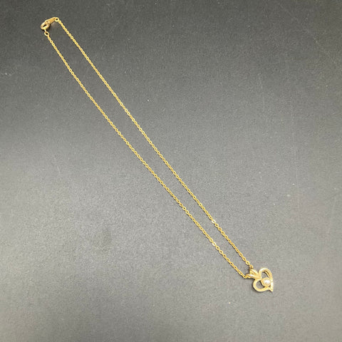 Heart Pendant Costume Jewelry Lot of 6 Necklaces Gold & Silver Tone LRL