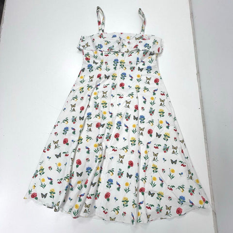 NWT Ann Taylor Women's Butterfly Garden Tie Shoulder Midi Dress Floral Sz 12