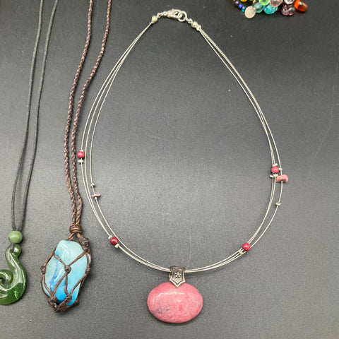 Chico's ZAD Boho Eclectic Statement Necklace Lot of 10 Tassel Beaded Wood