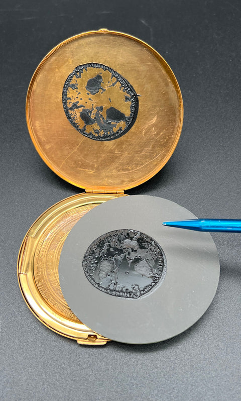 Vintage Elgin American & Byzac Lot of 2 Powder Compacts Gold & Silver Tone