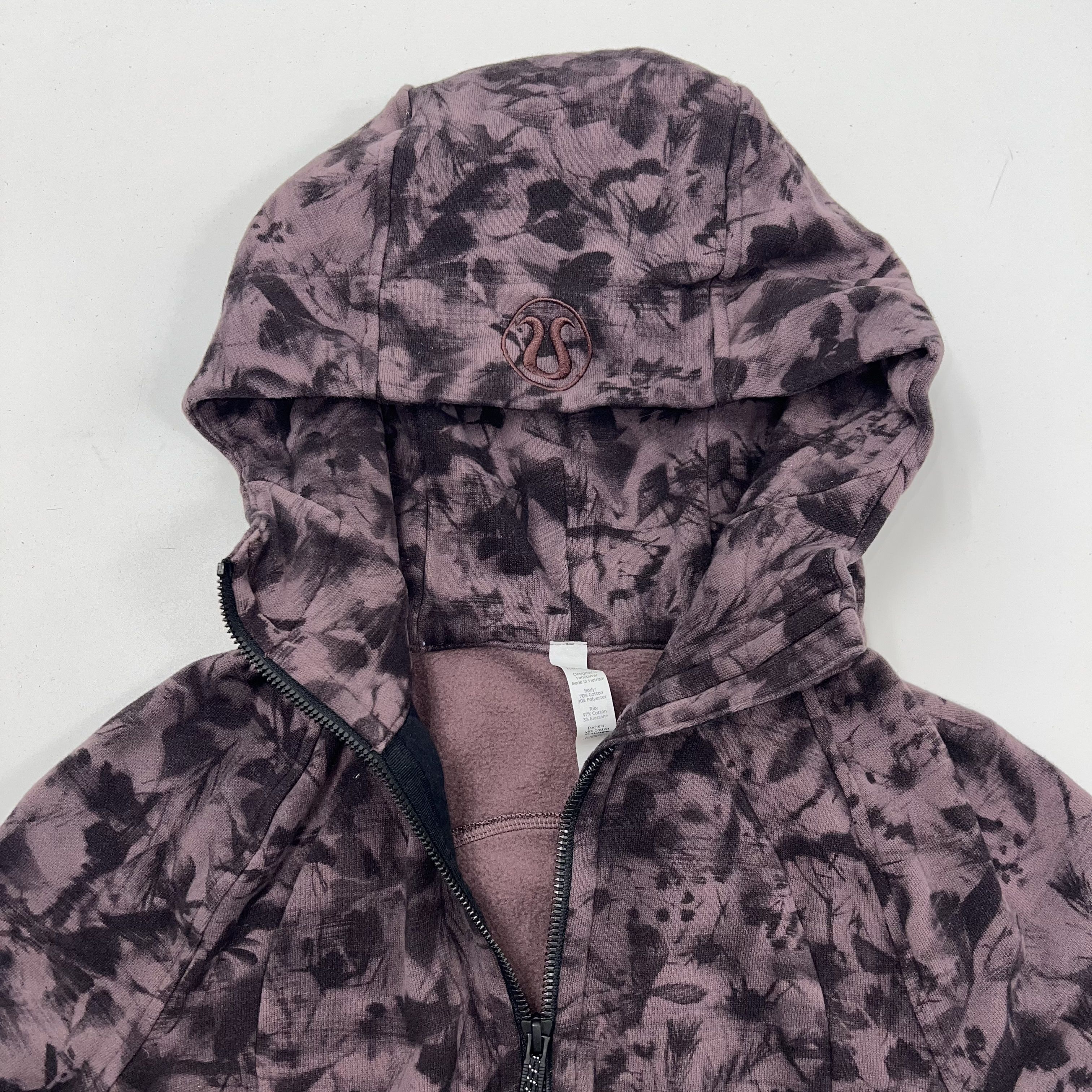 Lululemon Define Dusk Floral Antique Bark Hoodie Full Zip Size 4