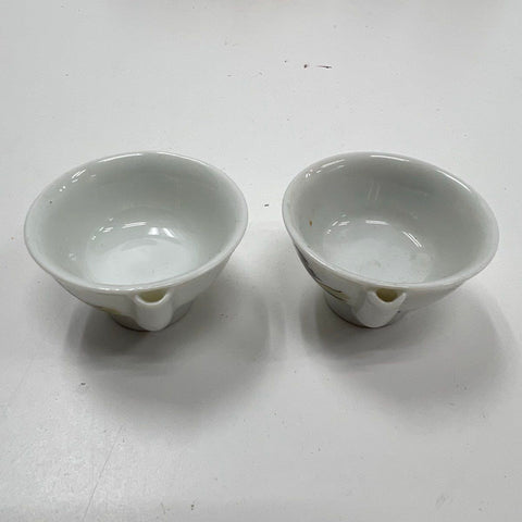 Vintage Lot Japanese Sake Cups Porcelain Dragon Bamboo Made in Japan 12 Pcs