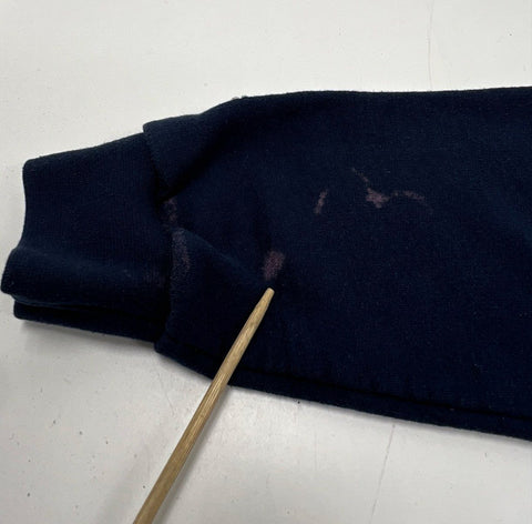 Vintage 90s Champion Kansas Crewneck Sweatshirt Navy Blue Made in Mexico Sz L