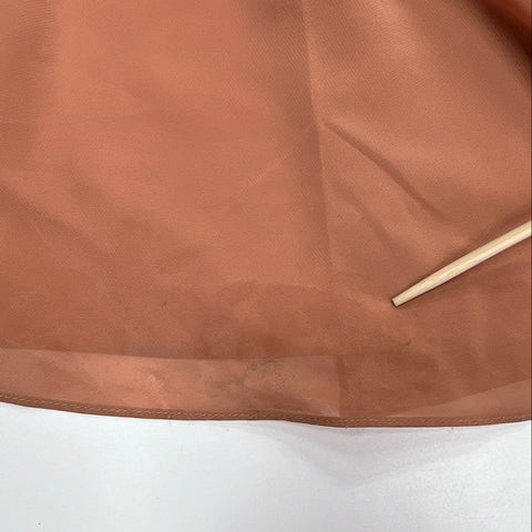 Jenny Yoo Women's Priya Gown Peach Cinnamon Rose Deep V-Neck Dress Sz 4