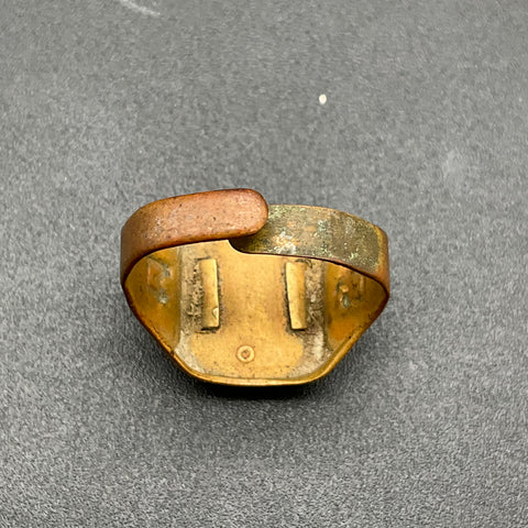 Vintage 1940s Tom Mix Ralston Straight Shooters Brass Look Around Mirror Ring