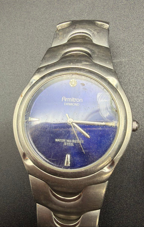 Fossil Pulsar Armitron Men's Wrist Watch Lot of 4 Stainless Steel As-Is Lot