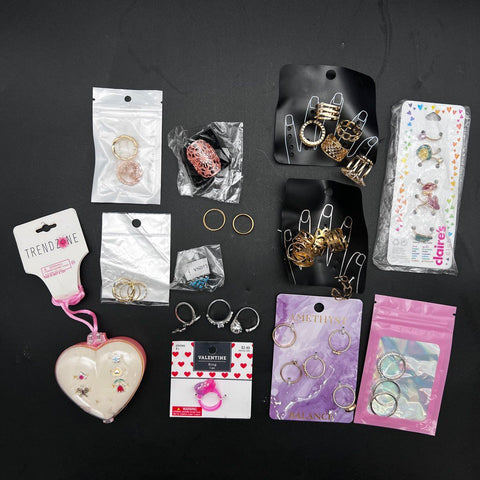 Claire's Paparazzi Fashion & Children's Ring Jewelry Lot 30+ Gold Silver Tone