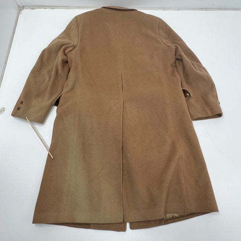 Vintage Kashmara Camel Tan Wool Cashmere Blend Overcoat Men's