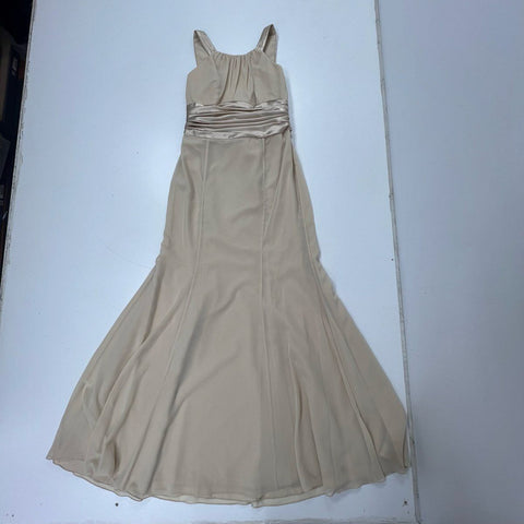 NWT David's Bridal Women's F12732 Dress Gown Champagne Bridesmaid Formal Sz 10