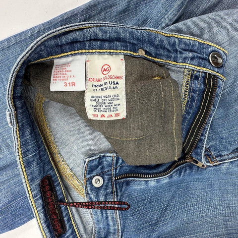 AG Adriano Goldschmied Womens The Legend Flare Jeans Medium Wash USA Sz 30