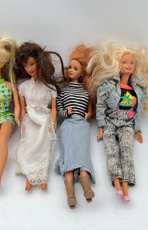 Vintage Mattel Barbie Doll Lot 5 Pieces 1970s 1980s Era Fashion Dolls