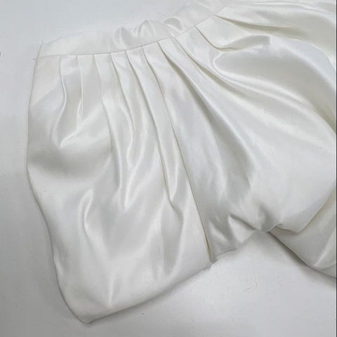 David's Bridal Michaelangelo Women's Wedding Dress Gown Ivory Satin Strapless 12