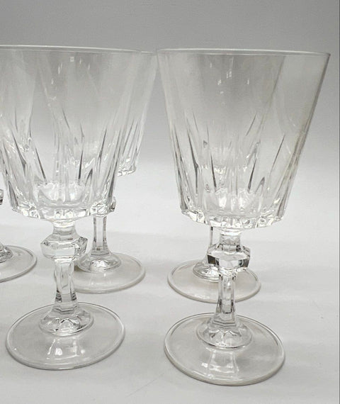 Princess House Highlights Lead Crystal Goblets Set of 8 France Clear Vintage
