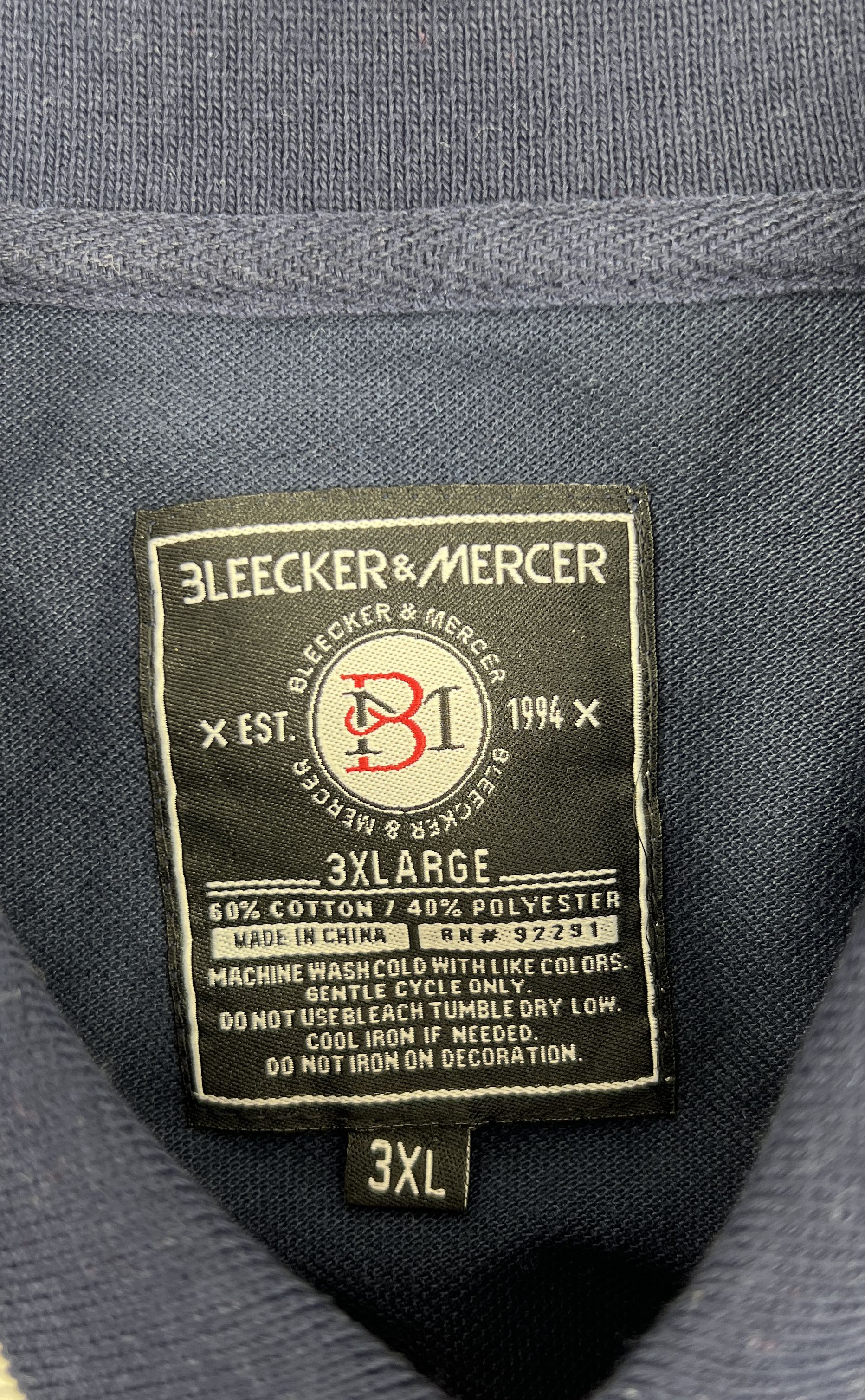 Men's Bleecker & Mercer Blue Panther Graphic Short Sleeve Polo Shirt - Size 3XL