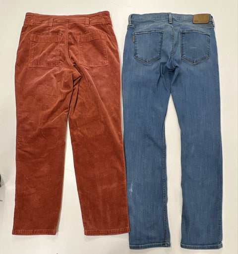 Paige Boden Women's Pants & Skirt Lot Blue Jeans Rust Corduroy Green Sz 29 30 8P