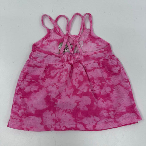Strawberry Shortcake Girls Pink Tie Dye Embroidered Strappy Sundress Sz 18M