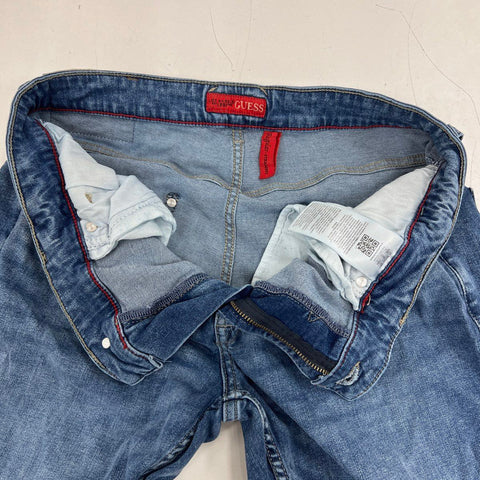 Guess Men's Blue Regular Straight Leg Jeans Zipper Back Pockets Sz 32