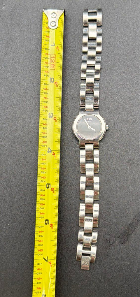 ESQ Swiss & Croton Titanium Men's Watch Lot of 3 Stainless Steel Silver Tone