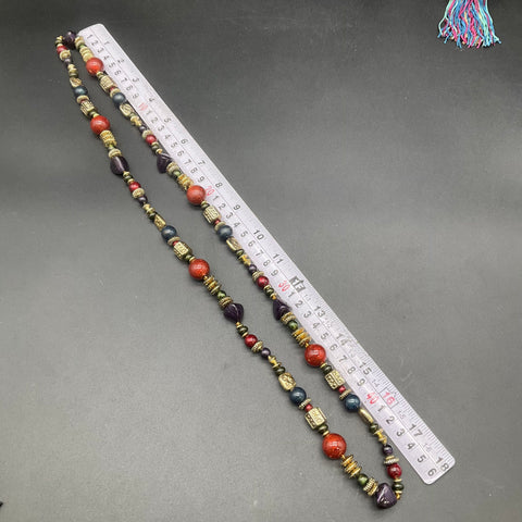 Vintage 1980s Jewel Tone Costume Jewelry Lot Necklaces Earrings 9 Pcs