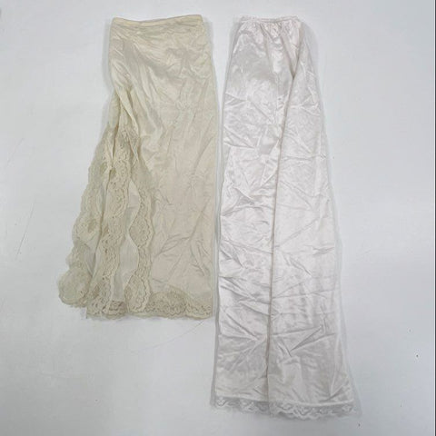 Vintage 80s 90s Lot of 5 Lingerie Slips Lace Trim Satin Nylon Sz S-M