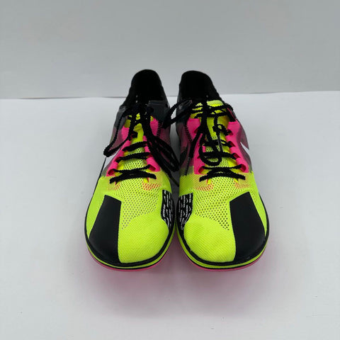 Nike ZoomX Dragonfly XC Volt Pink Black Cross Country Shoes Size 10.5