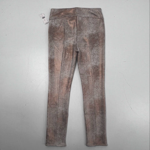 Anthropologie Women's Rose Gold Metallic High Rise Slim Pants NWT Size 29