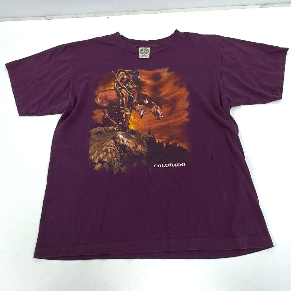 VTG Men's Mixed Brands Purple Grey Black Short Sleeve T-shirt Lot - Size Large