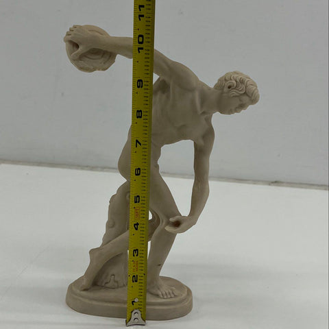 Signed P.A.T. Vintage Discobolus Statue After Myron Classical Sculpture 11"