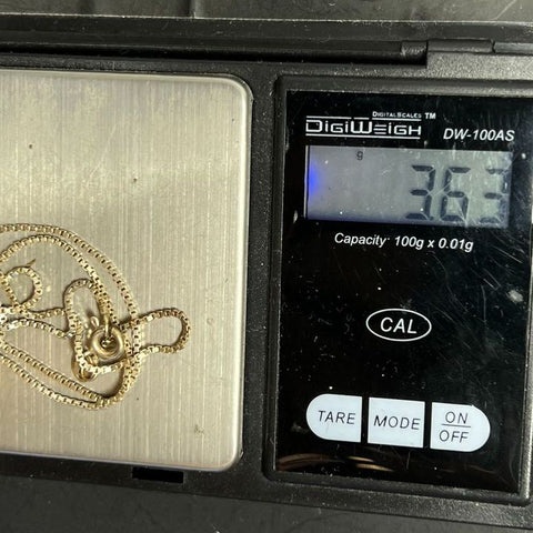 925 Sterling Silver Beaded Necklace 3.63g