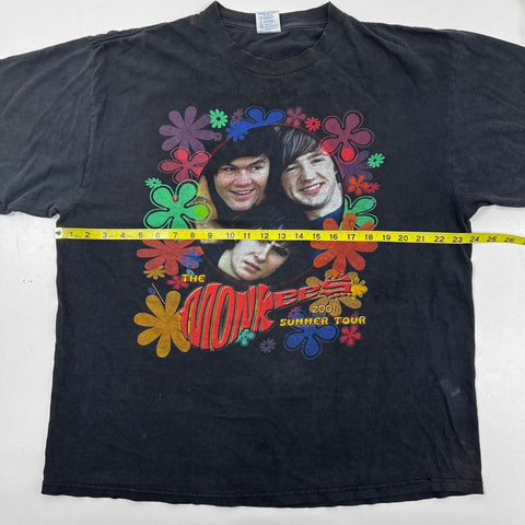 Vintage 2001 The Monkees Summer Tour Shirt Double Stitch Delta Pro Weight Sz XL