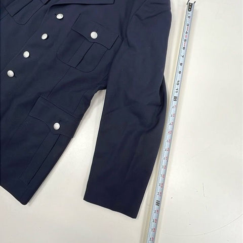 Vintage 1988 West German Luftwaffe Dress Tunic Jacket Yellow Piping Sz 42