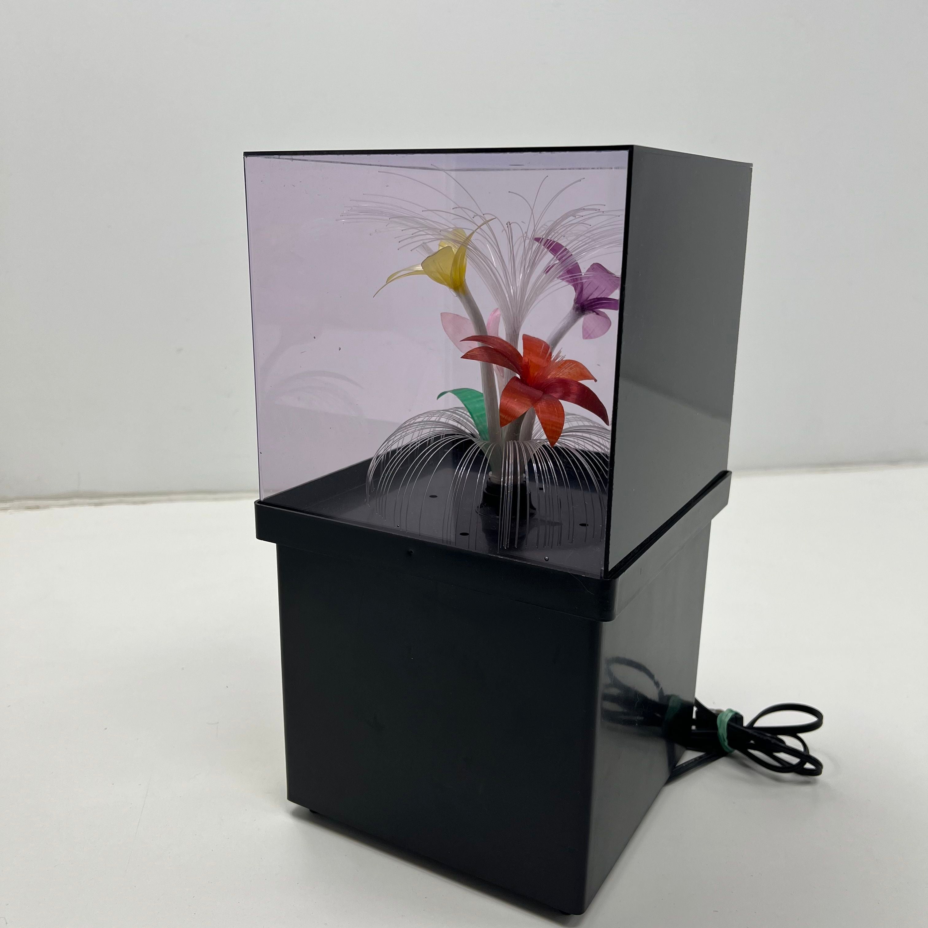 Vintage Fiber Optic Spinning Motion Lamp Clock *Working