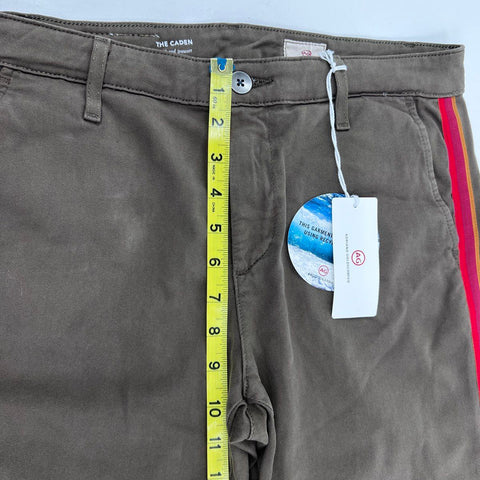 AG Adriano Goldschmied Women's The Caden Trouser Brown Stripe Sz 27 NWT