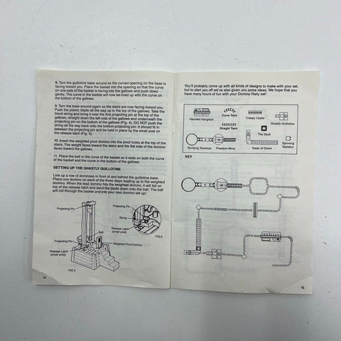 Vintage 80s Domino Rally Ghost Ride Glow In The Dark Toy Set Parts Lot
