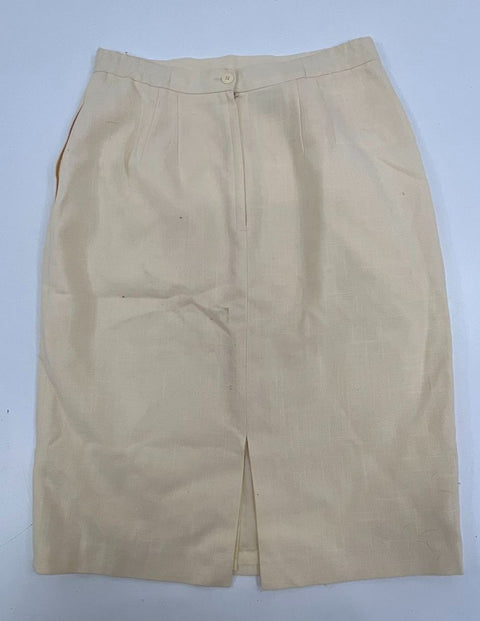 Sweet Suit Cream Vintage 90s Double Breasted Skirt Suit Set Women's 10 Petite